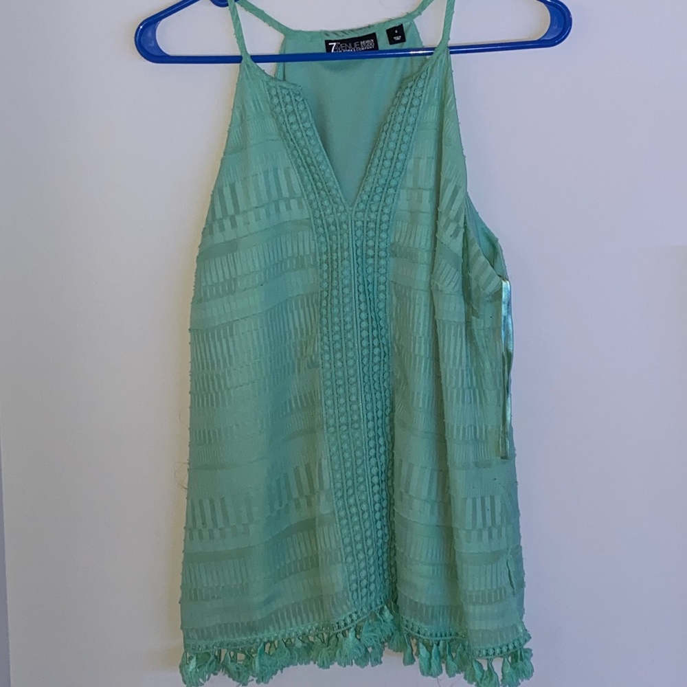 cute blue design tank top